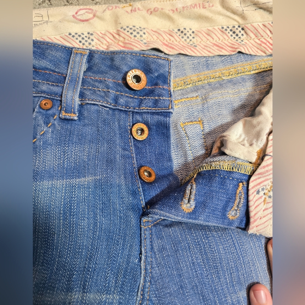 AG Adriano Goldschmied Y2K‎ Low Rise Straight Leg Jeans Button Fly Denim 26 - Picture 5 of 9